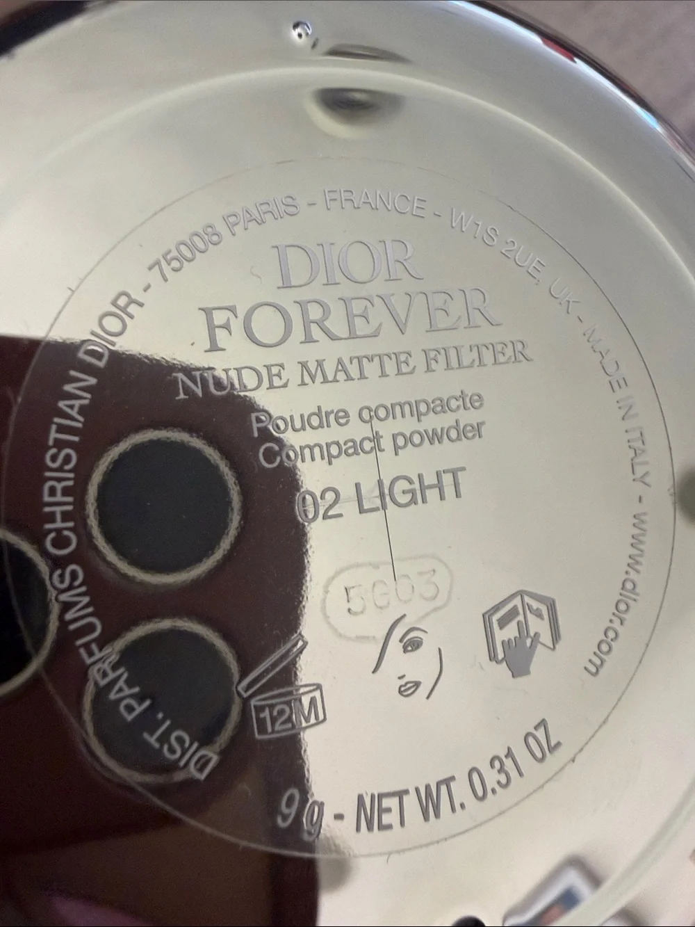 Dior Quilted Cream compact pressed powder in 02 light